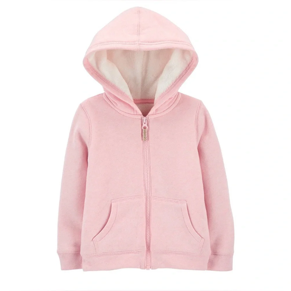 Baby Girls Zip-Up Fleece Hoodie 12M Heather Carters‎